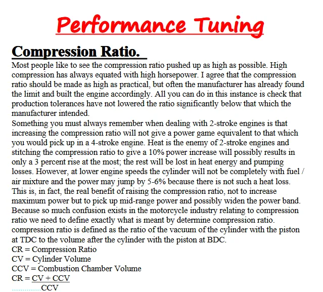 Basic Two Stroke Tuning Tutorial