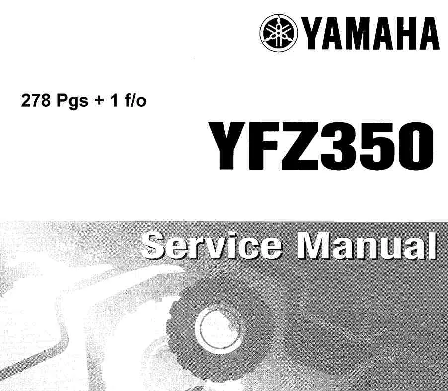 Yamaha Yfz 350 J K Banshee 86 97 Service Manual