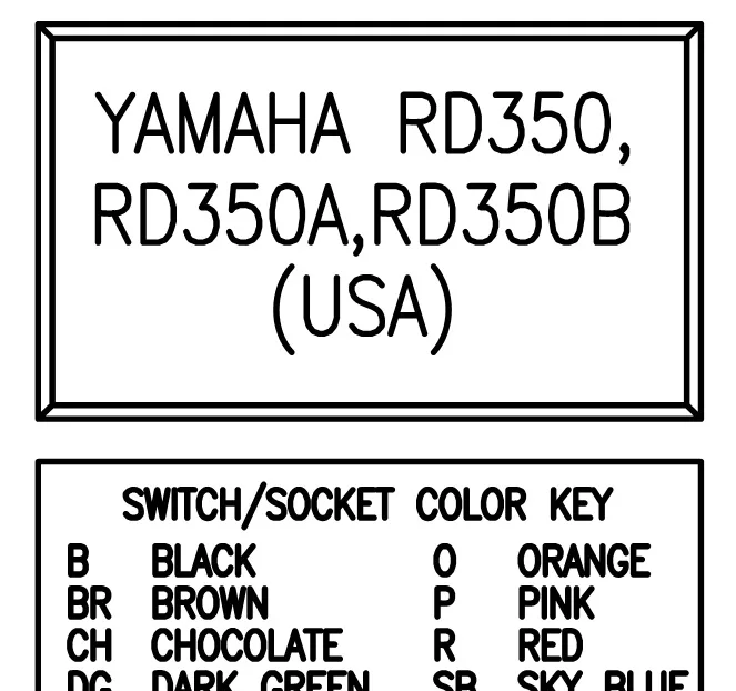 Yamaha Rd350 Wiring Diagram Color Usa Model A B