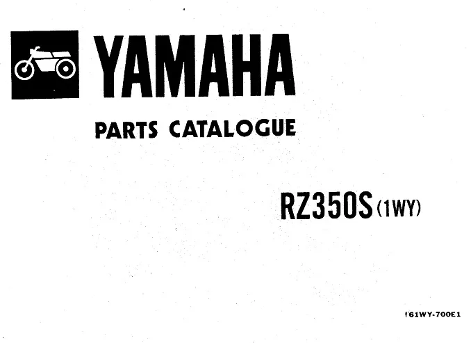 Andrews Yamaha Parts Catalogue Rz350l 35g